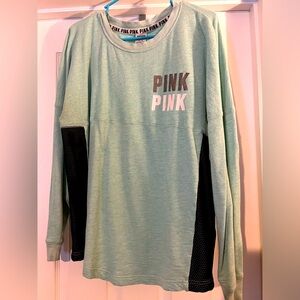 VS Pink Long sleeve shirt, teal, size medium! GUC!